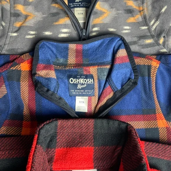 Boys Size 7-8 Set of 3 Jackets Coats Fleece Osh Kosh  Columbia - Picture 2 of 6